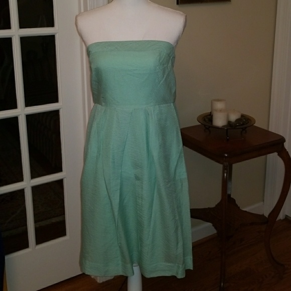 J. Crew Dresses & Skirts - J.Crew silk blend mint beach crinkle dress 8